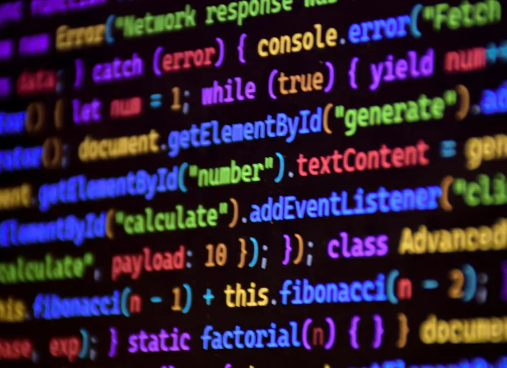 Code and programming script displayed on a computer screen, illustrating code foundations